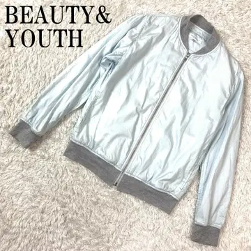 BEAUTY&YOUTH 지퍼 블루종 라이트 블루 S B554