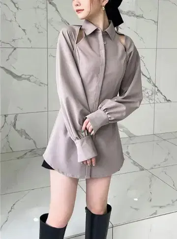 포인트 오픈 셔츠