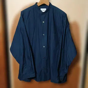 BIG SHIRTS 네이비 긴팔 셔츠 노카라