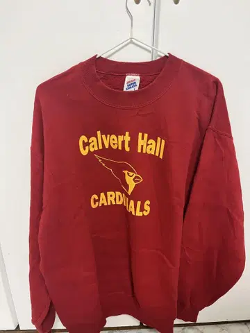 Calvert Hall Cardinals 스웨트 셔츠 L 사이즈 빨간색