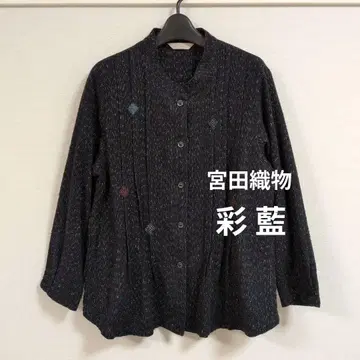 [일본제] 채란 미야타 직물 쿠루메가스 자켓 블라우스