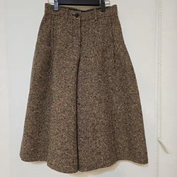 사카이 sacai 브라운 트위드풍 와이드 팬츠 가우초 팬츠