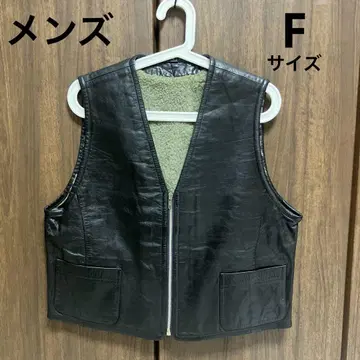 가죽 블랙 베스트 F 사이즈