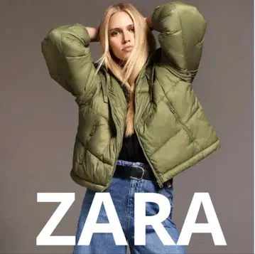 새상품급 ZARA 탈부착 슬리브 퍼프 자켓 2way 자켓 카키