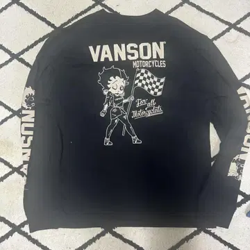 새상품급 VANSON 모터 사이클 긴팔 티셔츠 XXL 베티