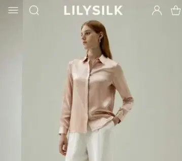 LILYSILK 핑크 긴팔 셔츠 L 사이즈