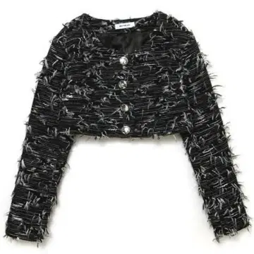 melt the lady cropped tweed jacket