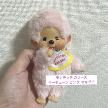 새상품급 몬치치 컬러즈 키체인 핑크 세키구치