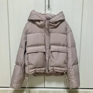 SNIDEL 후드 부착 핑크 다운 자켓