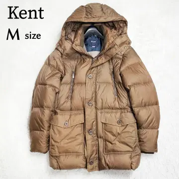 거의 미사용품 KENT 후드 부착 다운 자켓 발수 브라운 루즈핏 M