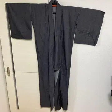 다크 블랙 데님 기모노 여성용 워셔블 기모노 면 소재 캐주얼 기모노 무지