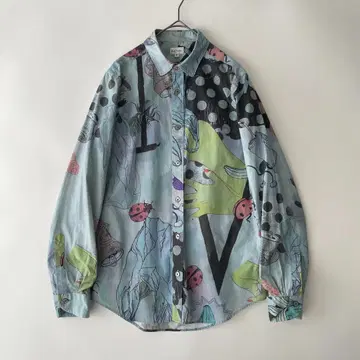 Paul Smith (ie) 그래픽 아트 프린트 셔츠 올 패턴 일본제