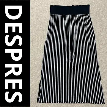 새상품급 DesPres 데 프레 투모로우랜드 스트라이프 롱 스커트
