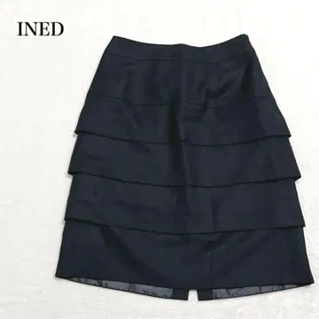 이네드 티어드 프릴 타이트 스커트 슬릿 포멀  심플