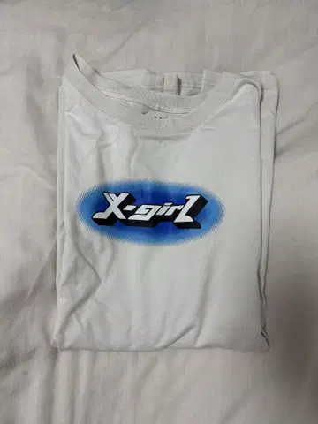 X-girl 로고 프린트 T셔츠 화이트