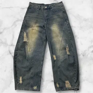 archive grunge fade wide denim pants y2k