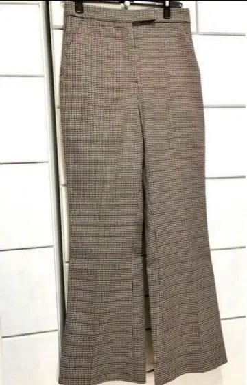 ZARA 브라운 체크 팬츠