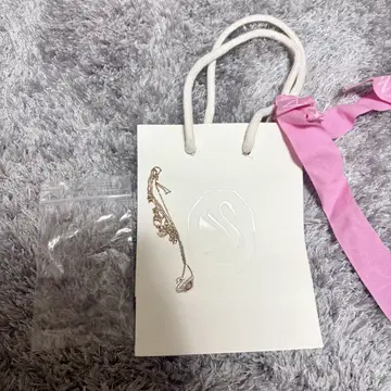 스와로브스키 스완 목걸이 핑크 골드