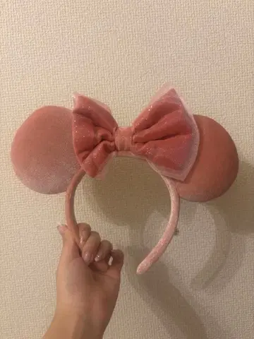 미니 머리띠 핑크 벨로아
