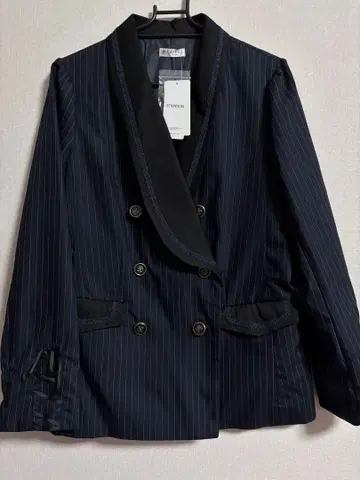 [미사용 새상품] axes femme 스트라이프 자켓 네이비