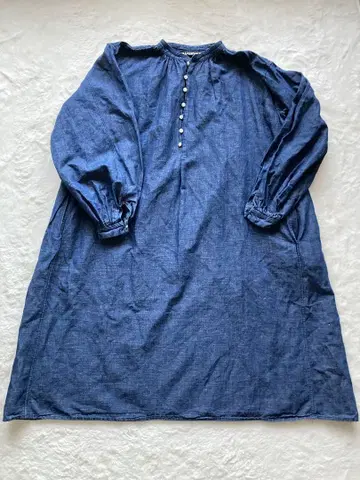 HAVERSACK 인디고 프렌치 워크 원피스