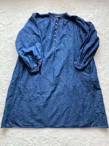 HAVERSACK 인디고 프렌치 워크 원피스