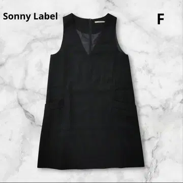 Sonny Label 블랙 슬리브리스 드레스 오버롤 스커트 F 사이즈