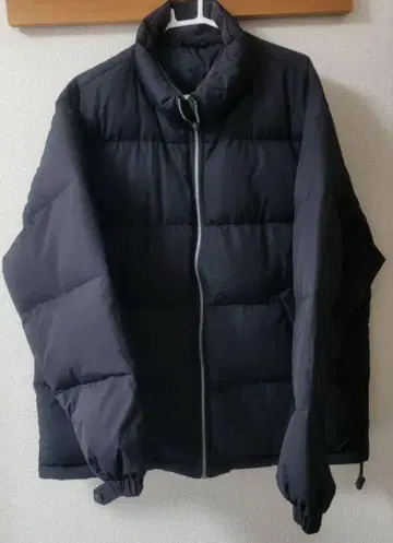 블랙 다운 자켓 풀 집업