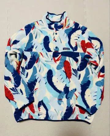 patagonia 신틸라 스냅T 플리스 풀오버 깃털 패턴 사이즈 XL