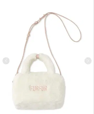 FURFUR 에코 퍼 스퀘어 보스턴 백 WHT