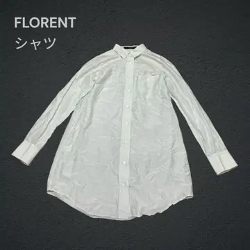 FLORENT 플로렌트 실크 혼방 시어 셔츠 베이지 프리 사이즈 무지