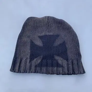 unknown 니트 모자 비니 크로스 used 가공