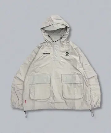 centimeter paw pad half zip anorak