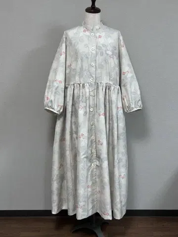 기모노 리메이크 순수 실크 은은한 색감이 고급스러운  스탠드 카라 원피스