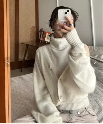 드롭 숄더 니트 가디건