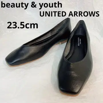 [컨디션 최상] BEAUTY & YOUTH 블랙 플랫슈즈 23.5cm