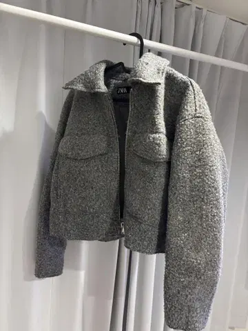 ZARA 그레이 숏 자켓