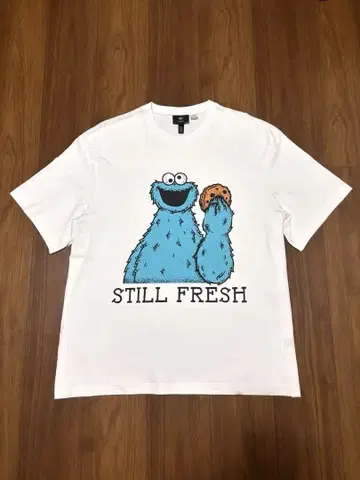 [ 미사용 새상품 ] 쿠키 몬스터 T셔츠 STILL FRESH XL
