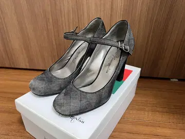 카네마츠 글렌체크 힐 펌프스