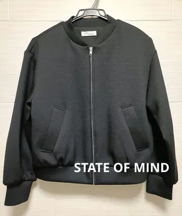 STATE OF MIND 스테이트 오브 마인드 집업 블루종 블랙 M