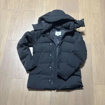 PYRENEX 후드 부착 블랙 다운 자켓 JP M