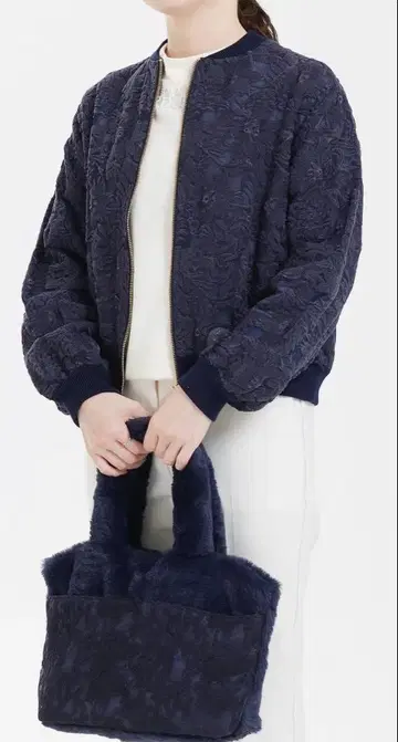 치카자와 레이스 레이스 블루종 아이스 그레이