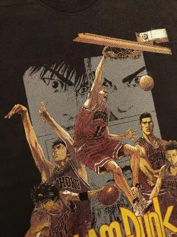 1점뿐인 초레어 미사용 새상품 슬램덩크 T셔츠 XL 페이드 블랙