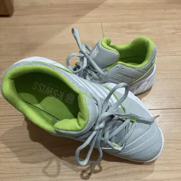 K-SWISS 테니스화 화이트/라임 그린 24.0cm