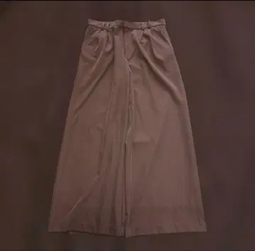 브라운 배기 슬랙스 하카마 실루엣
