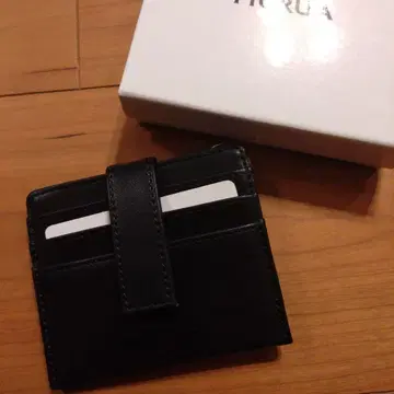 미사용 MURUA 컴팩트 지갑 블랙 미니 지갑