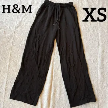 H&M [ XS ] 와이드 팬츠 맨투맨 속기모 블랙