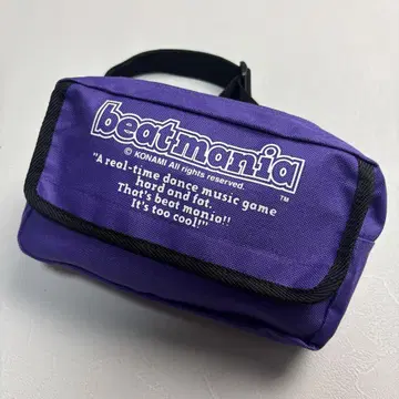 미사용품 KONAMI beatmania 웨스트 파우치 나일론 보라색