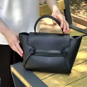 블랙 2WAY 벨트백 소가죽