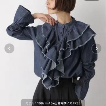 LEPSIM 2P 데님 블라우스 프리 사이즈